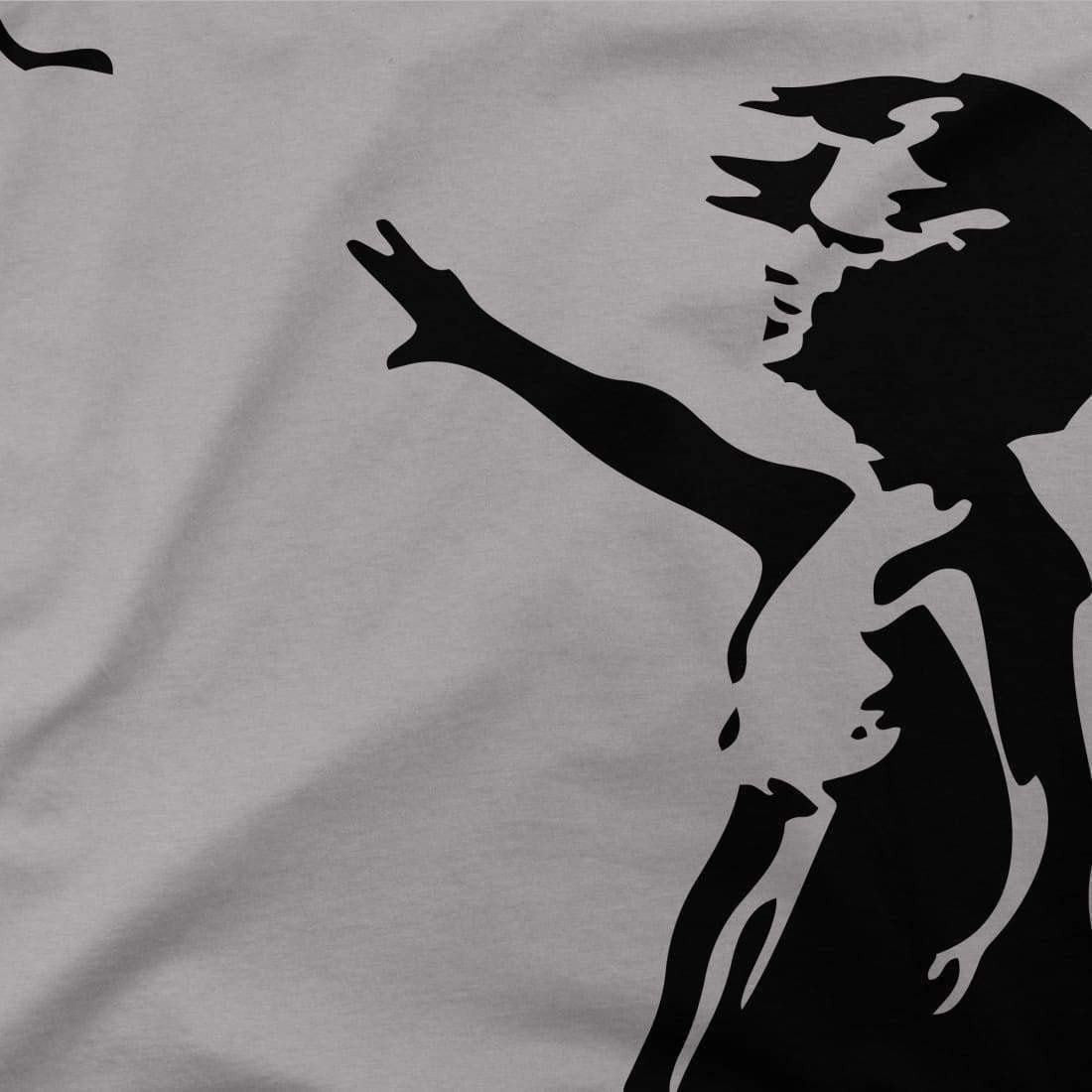 Banksy the Girl With a Red Balloon Artwork T-Shirt