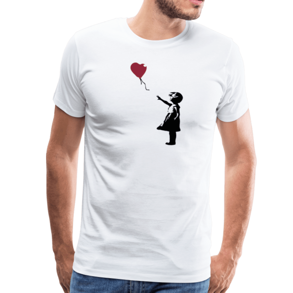 Banksy the Girl With a Red Balloon Artwork T-Shirt