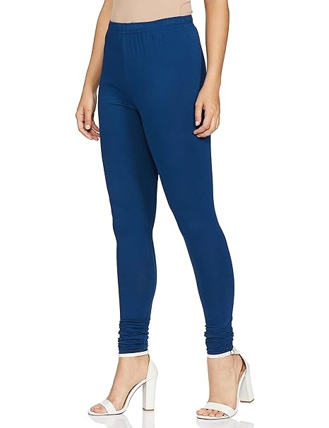 Indigo Cotton Blend Churidar Leggings For Women