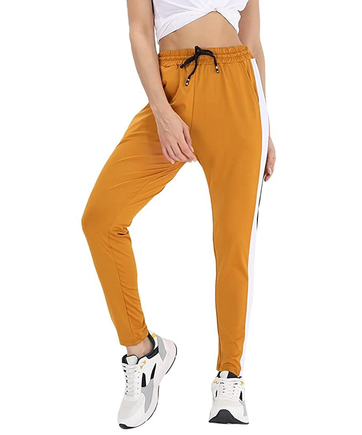 Dull Orange Casual Pant For Women