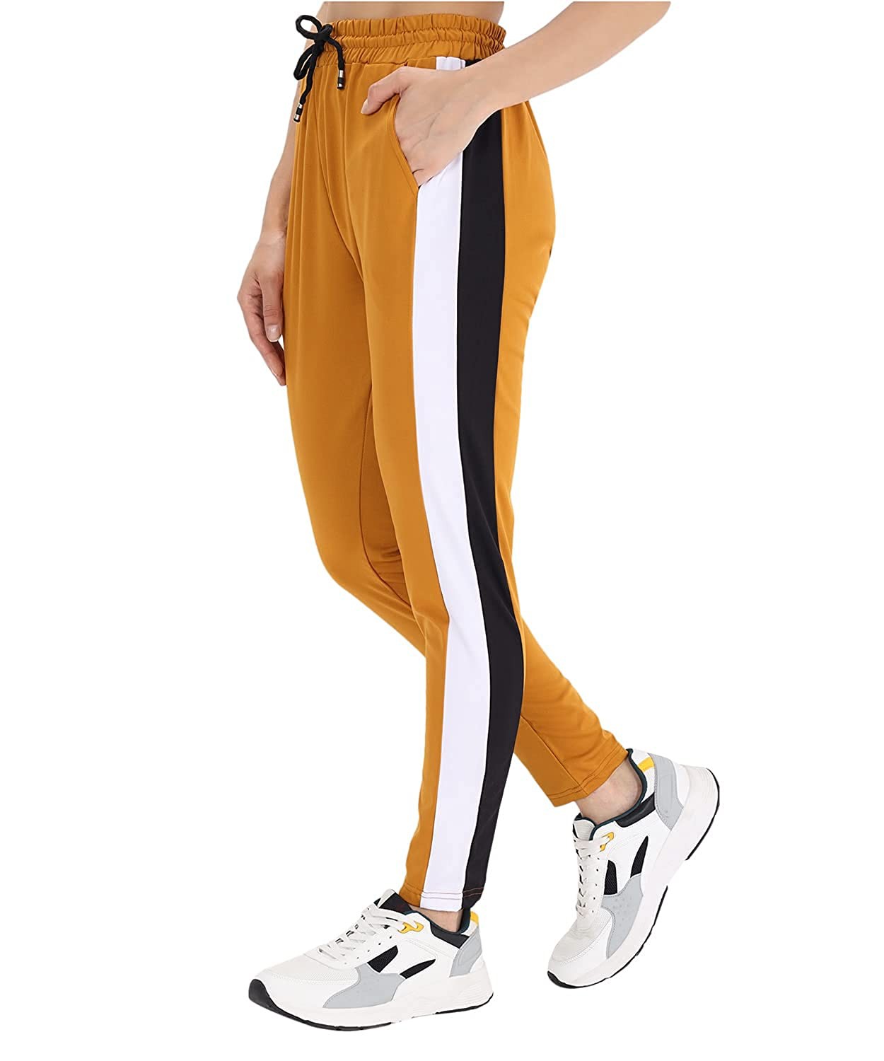 Dull Orange Casual Pant For Women