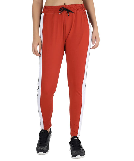 Dark Pastel Red Casual Pant For Women