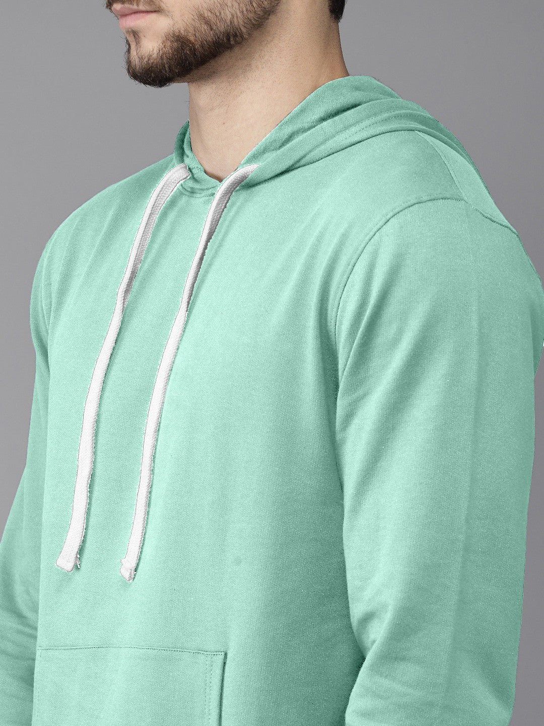 Light Cyan Colour High Quality Premium Hoodie For Men