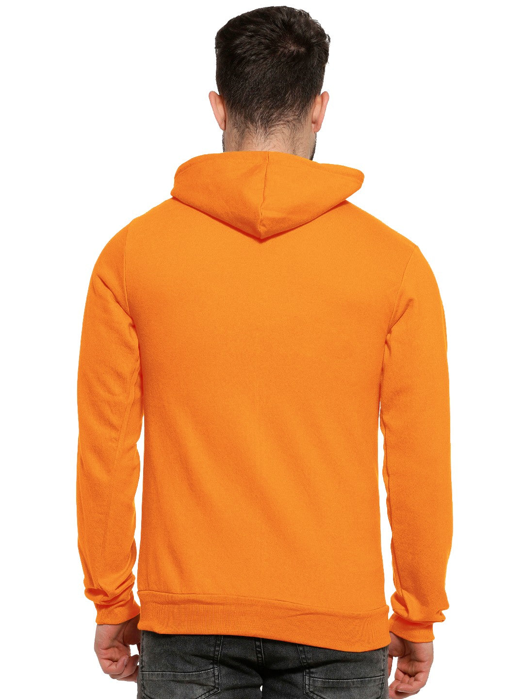 Orange Colour Premium Zip Hoodie For Men