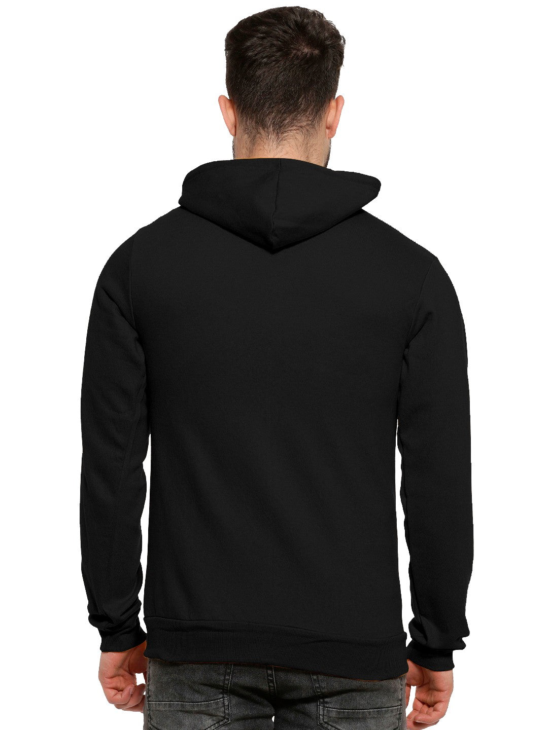 Black Colour Premium Zip Hoodie For Men