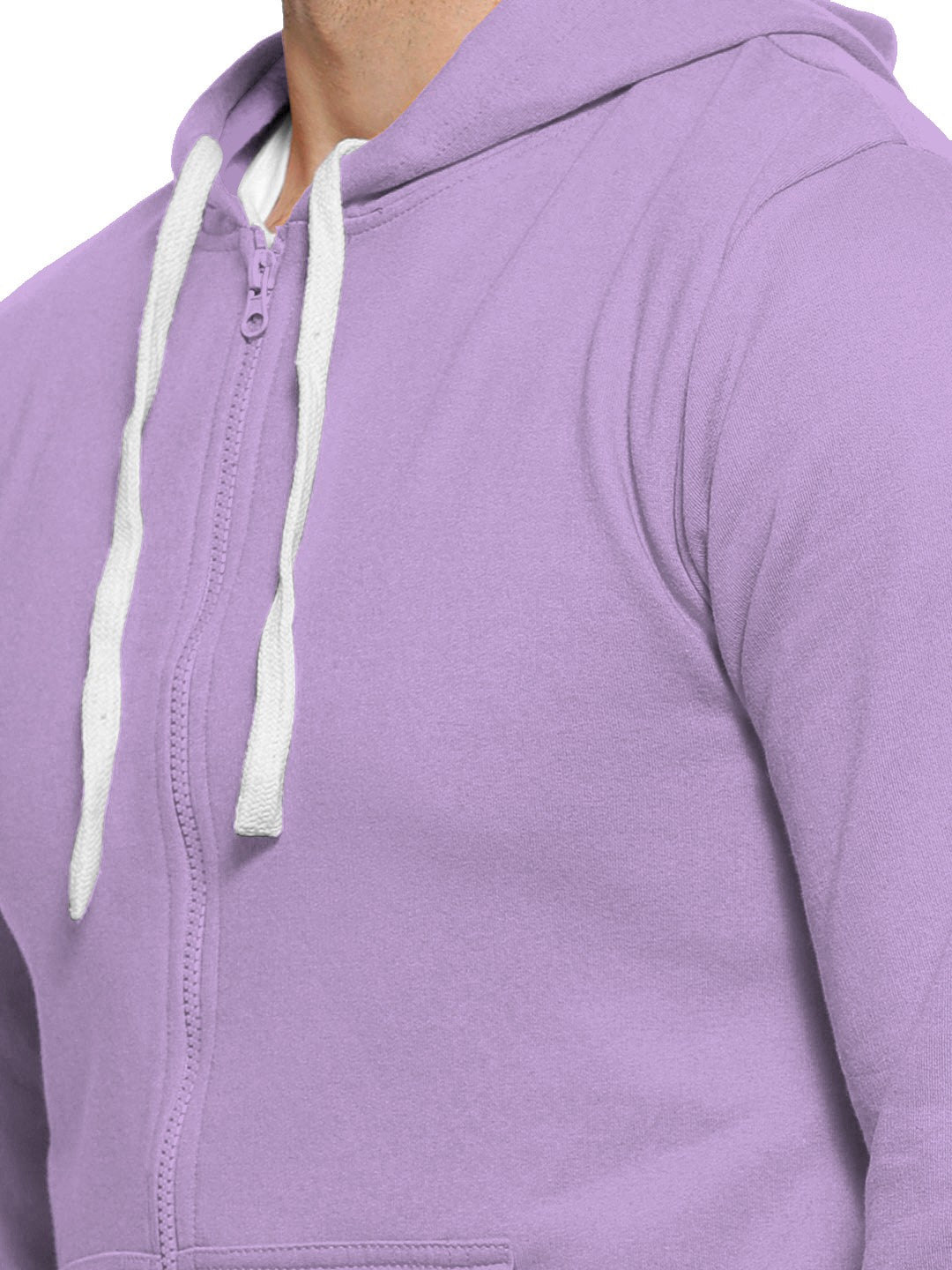 Purple Colour Premium Zip Hoodie For Men