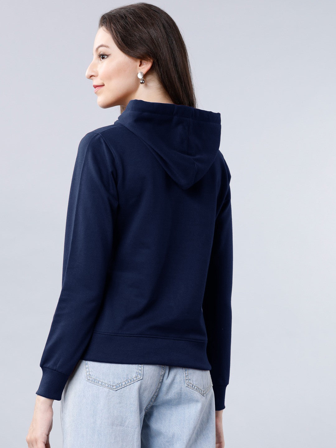 Blue Colour High Quality Premium Hoodie For Women's