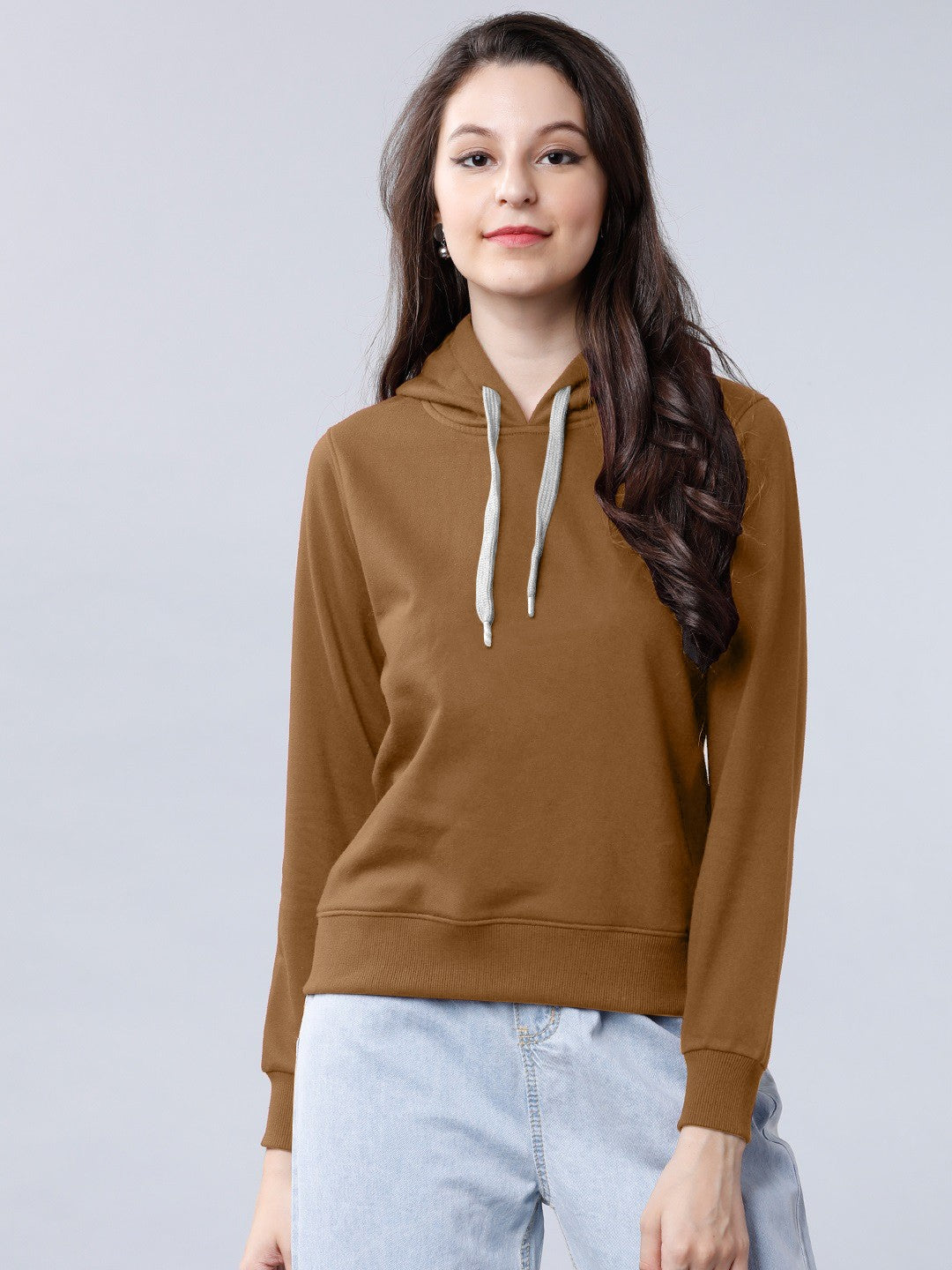 Brown Colour High Quality Premium Hoodie For Women's