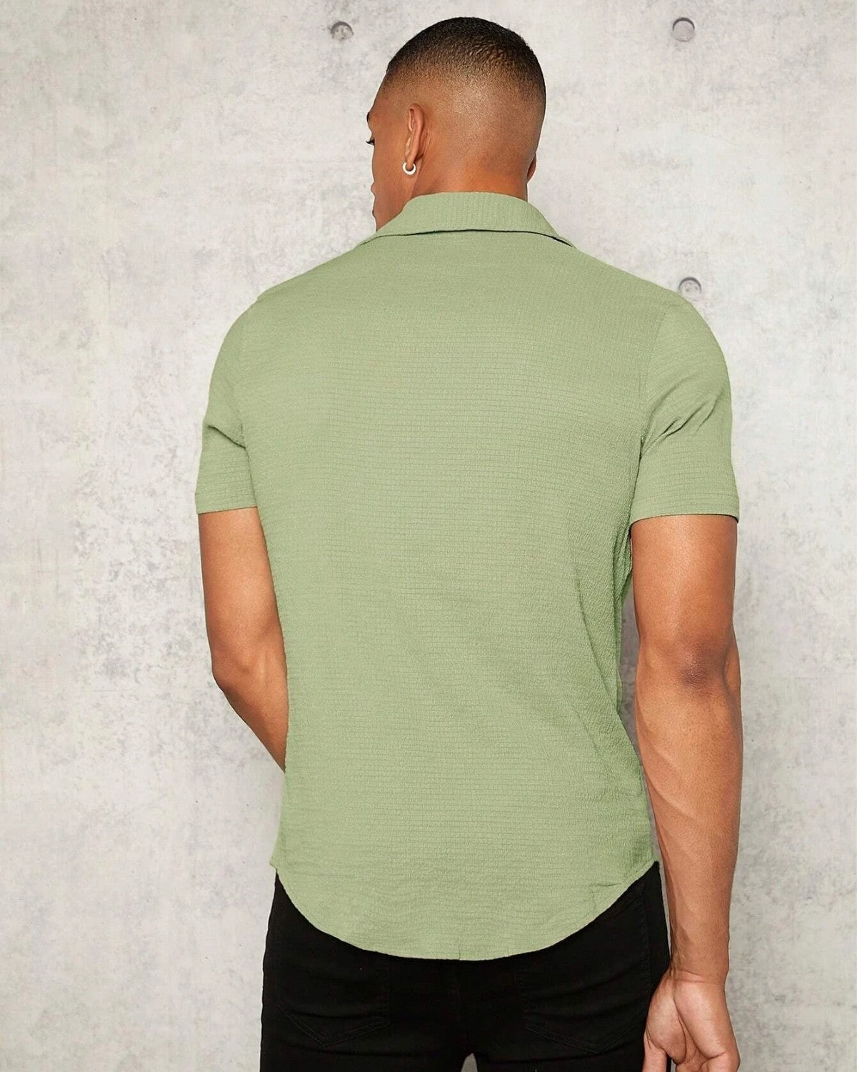 Pista Colour Imported Casual Wear Short Sleeve Shirt For Men's