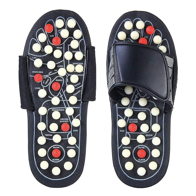 Acupressure and Magnetic Therapy Slippers for Full Body Blood Circulation Foot Massager Pain Relief Slippers For Men and Women