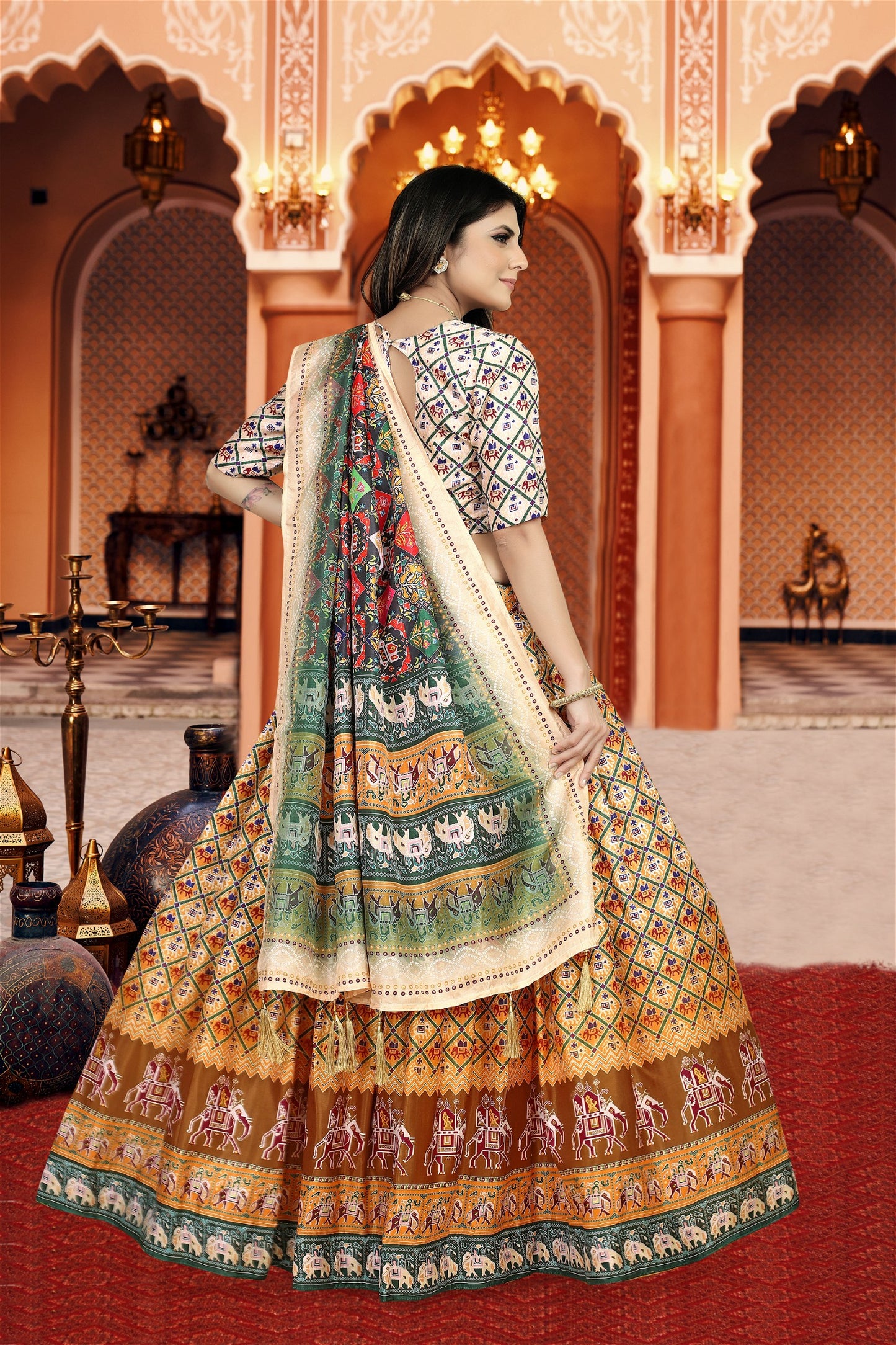 Digital Attractive Printed Fancy Lehenga Choli With Dupatta For Women