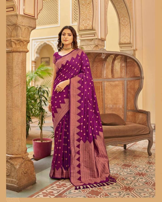 Beautiful Rich Pallu Saree With Jacquard Work For Women