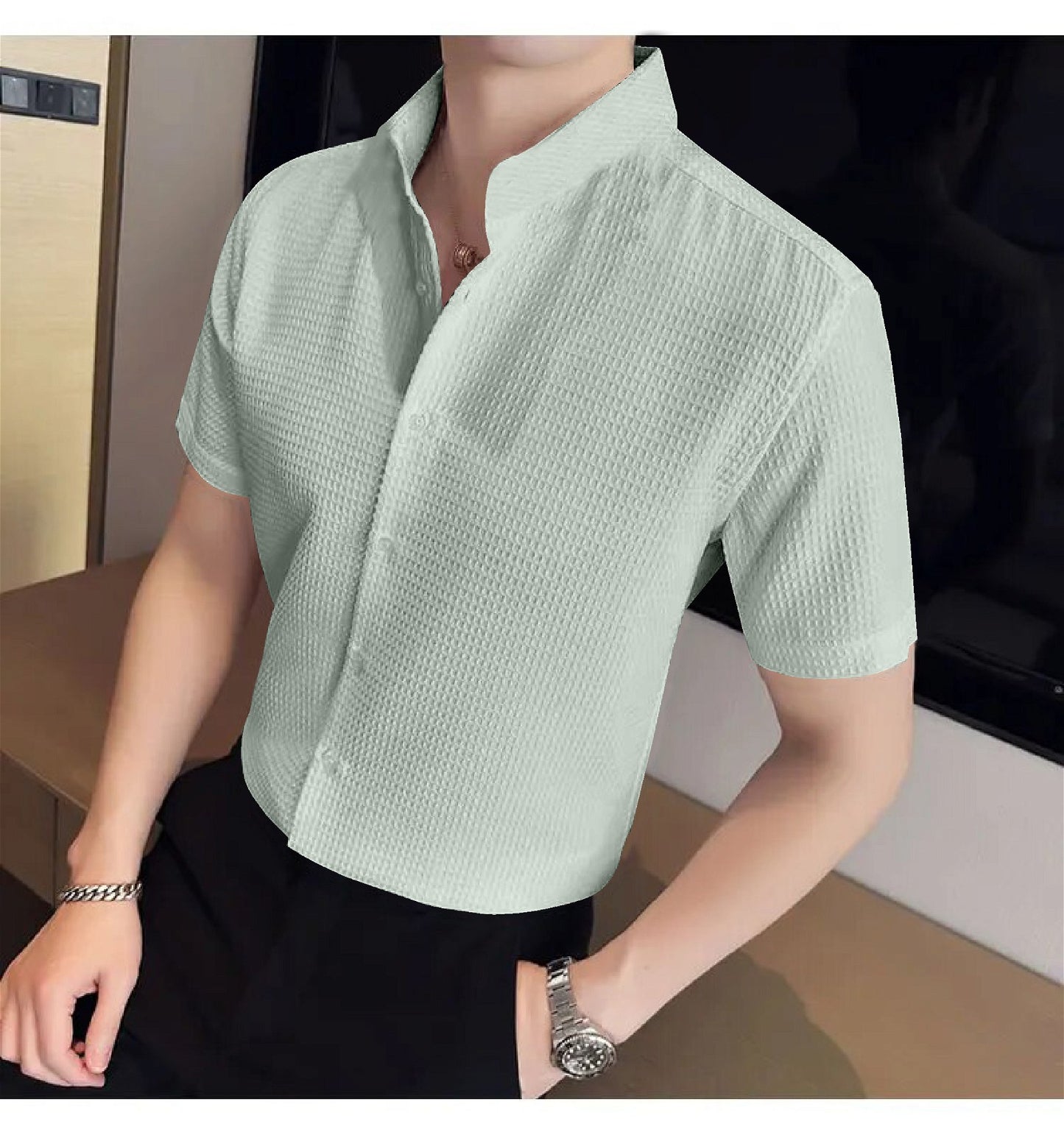 Pista Colour Men's Casual Wear Short Sleeve Shirt