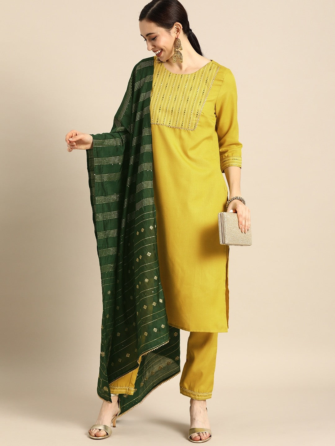 Designer Kurta with Pant and Dupatta for Women