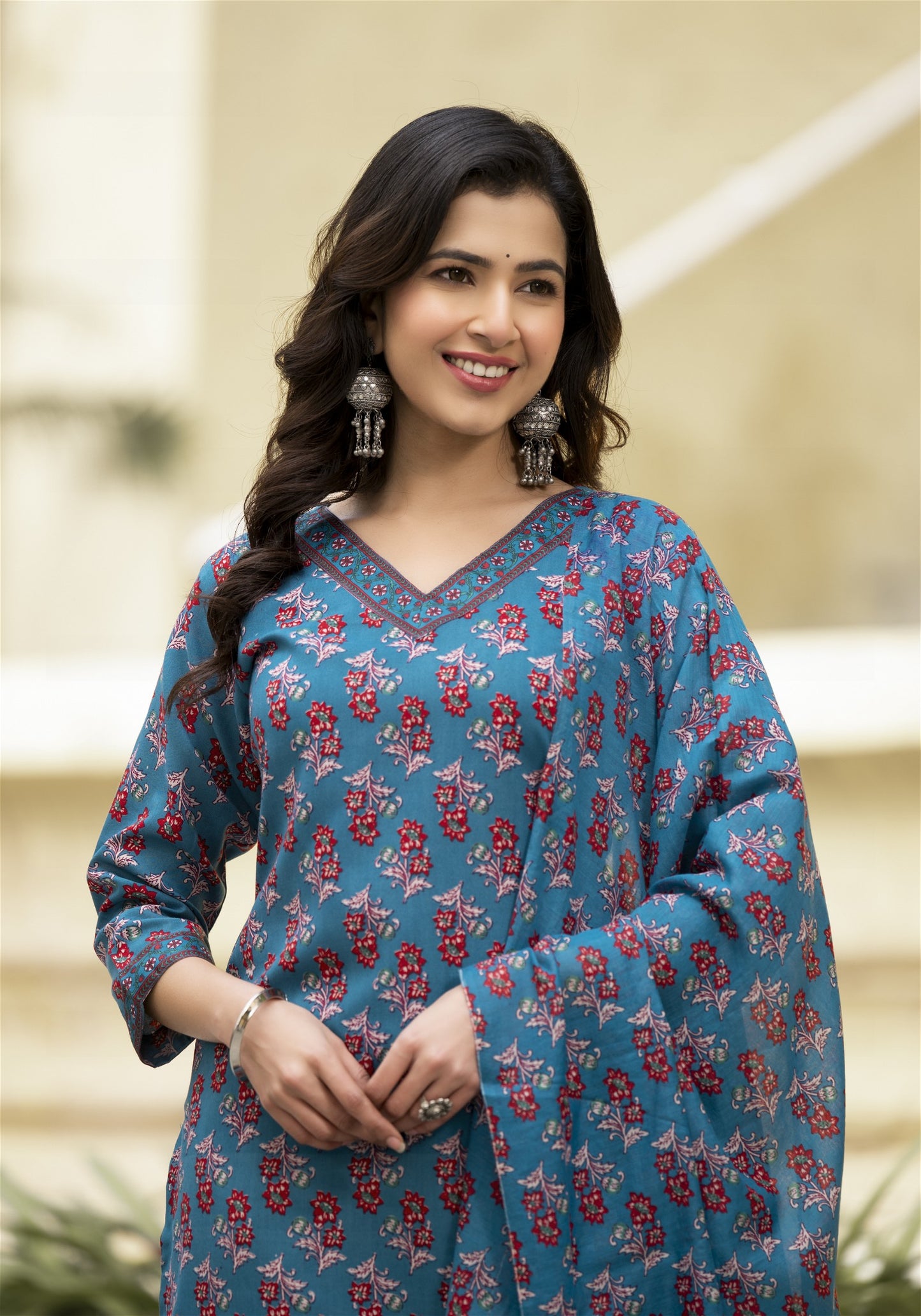 Daily Wear Kurta set With Bottom and Dupatta set for Women