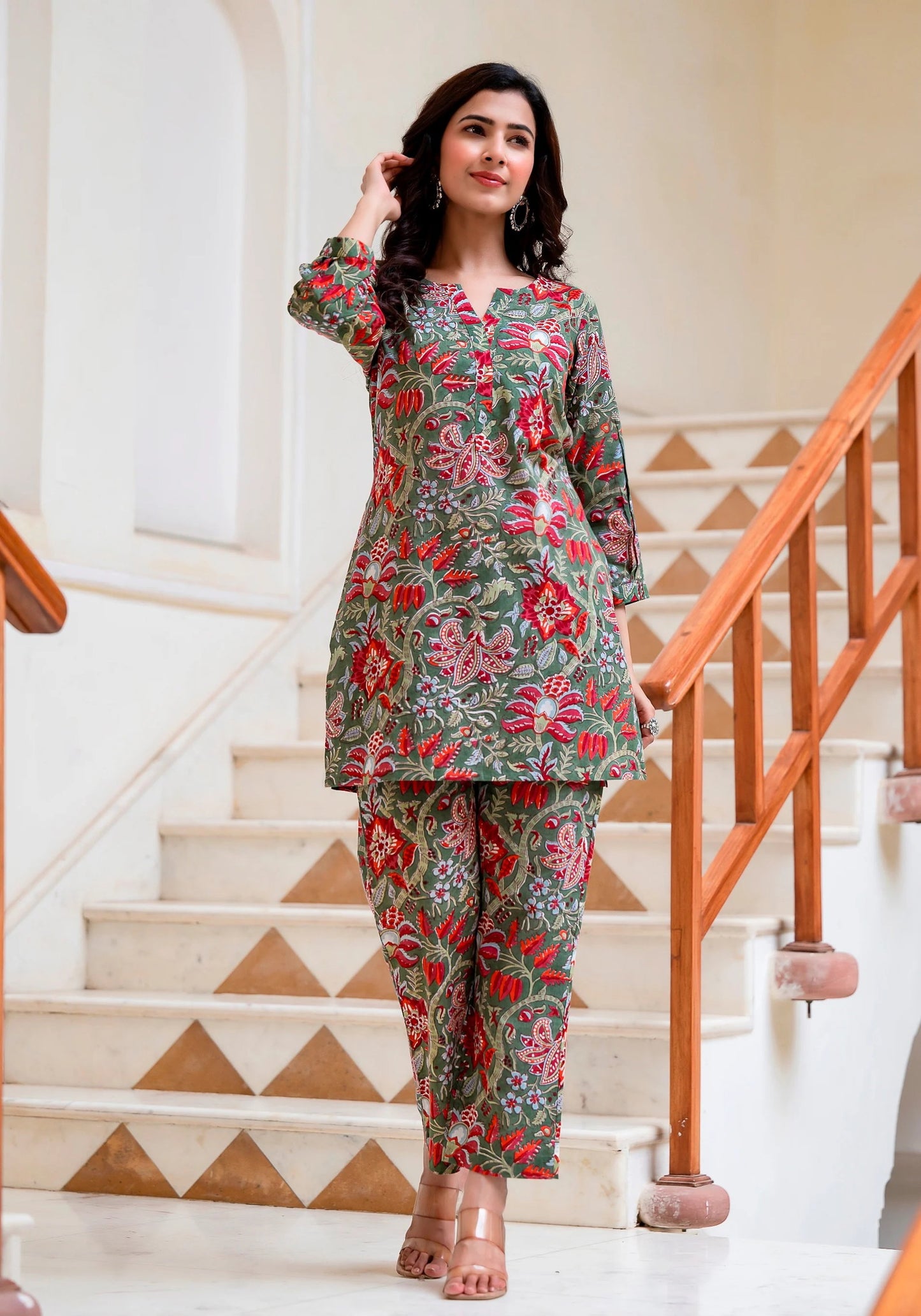 Floral Designer Printed Co-ord set For Women