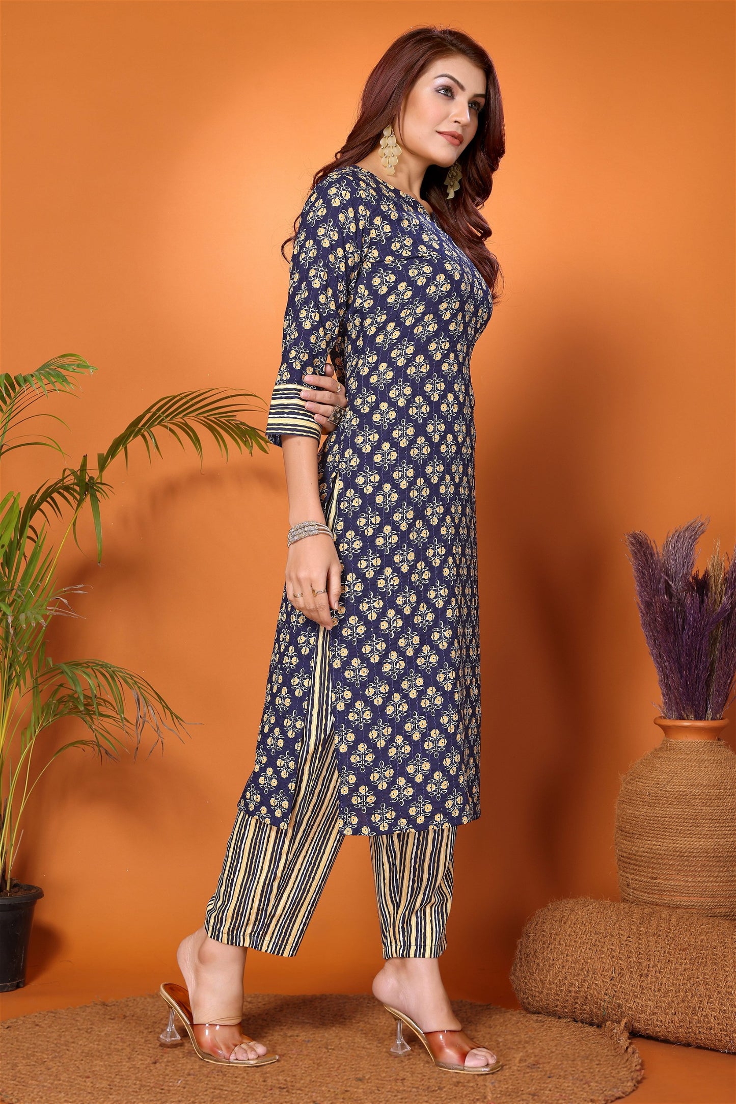 Daily Wear Simple Kurta Set With Bottom for Women