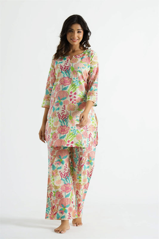 Digital Floral Printed Designer Women Co-ord set