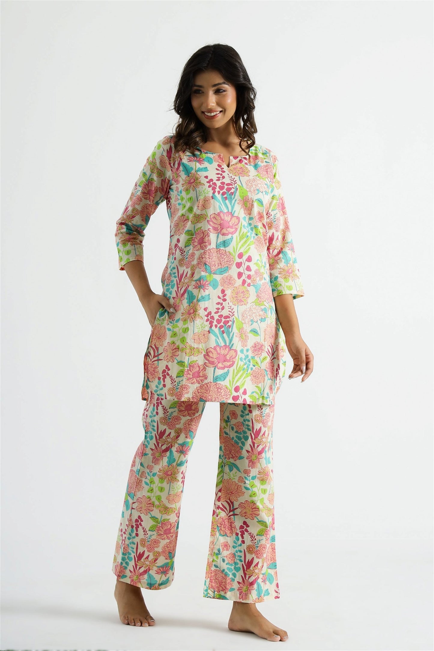 Digital Floral Printed Designer Women Co-ord set