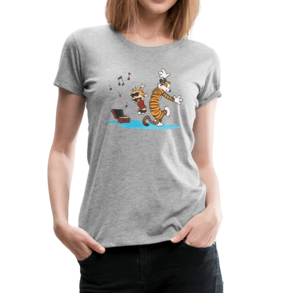 Calvin and Hobbes Dancing With Record Player T-Shirt