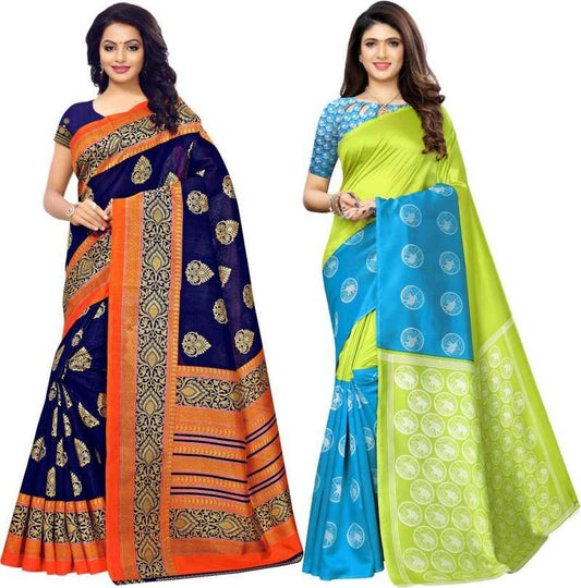 Gorgeous  Printed Art Silk Sarees (Combo)99