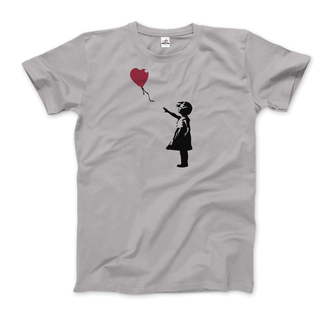 Banksy the Girl With a Red Balloon Artwork T-Shirt