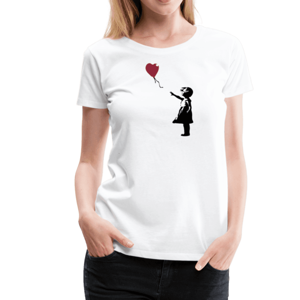 Banksy the Girl With a Red Balloon Artwork T-Shirt