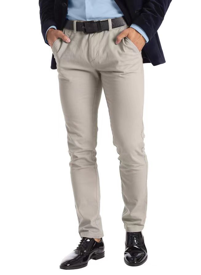 Business Men's Micro-elastic Straight-leg Trousers