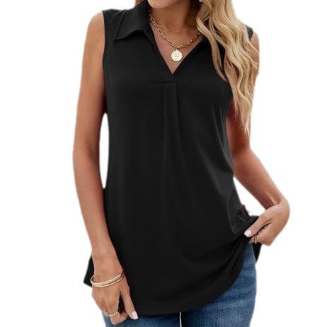 European And American Women's Solid Color Casual Vest