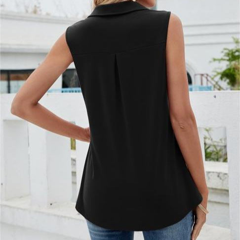 European And American Women's Solid Color Casual Vest