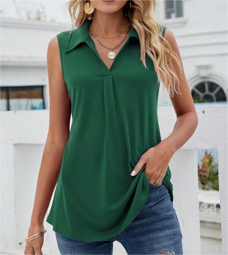 European And American Women's Solid Color Casual Vest