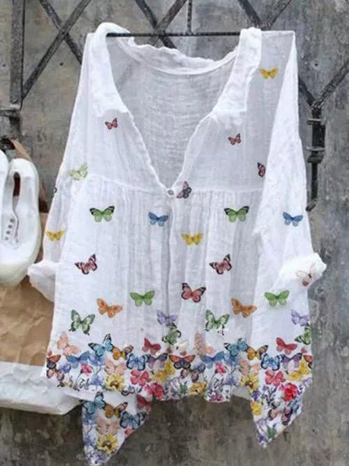 Fashion Women's Shirt Landscape Printing