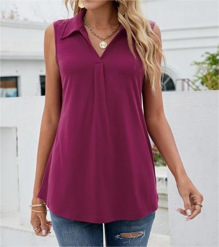 European And American Women's Solid Color Casual Vest