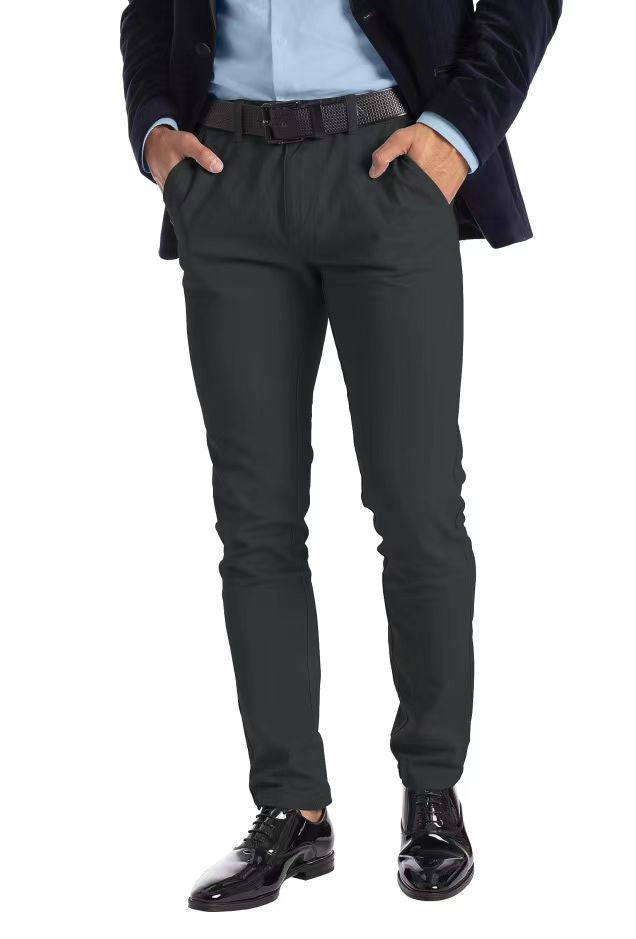 Business Men's Micro-elastic Straight-leg Trousers