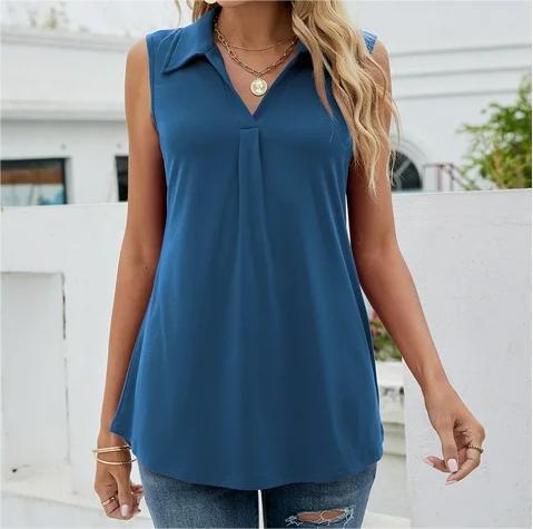 European And American Women's Solid Color Casual Vest