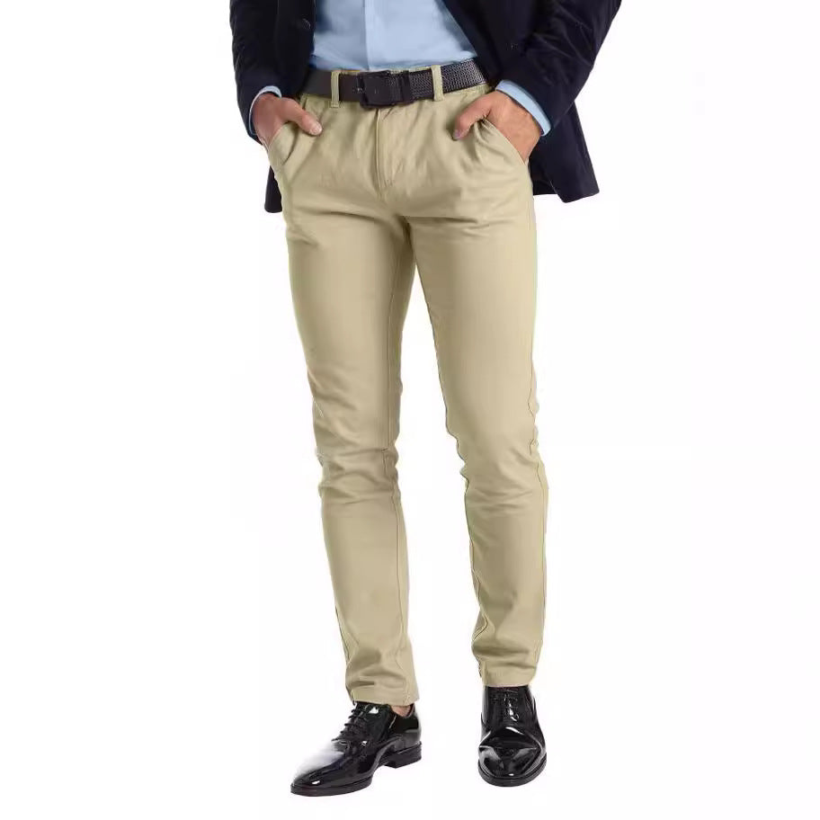 Business Men's Micro-elastic Straight-leg Trousers