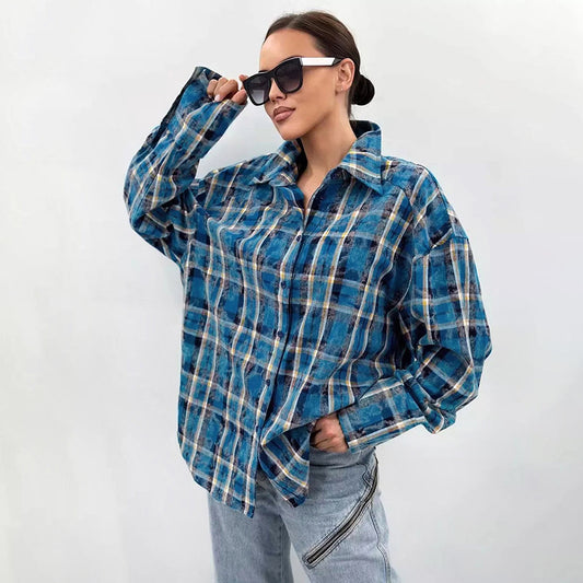 Distressed Retro Shirt Women's Mid-length