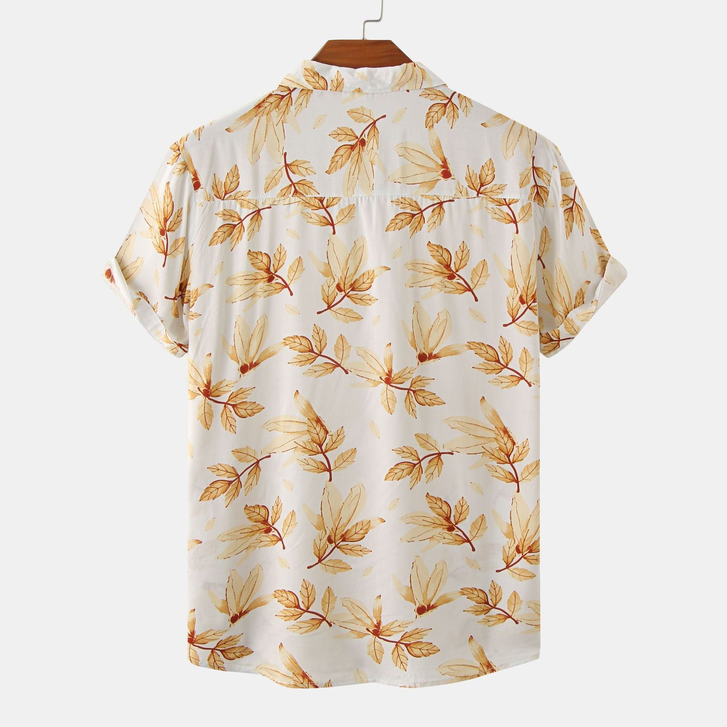 Summer Men's Fashion Floral Short Sleeve Shirt