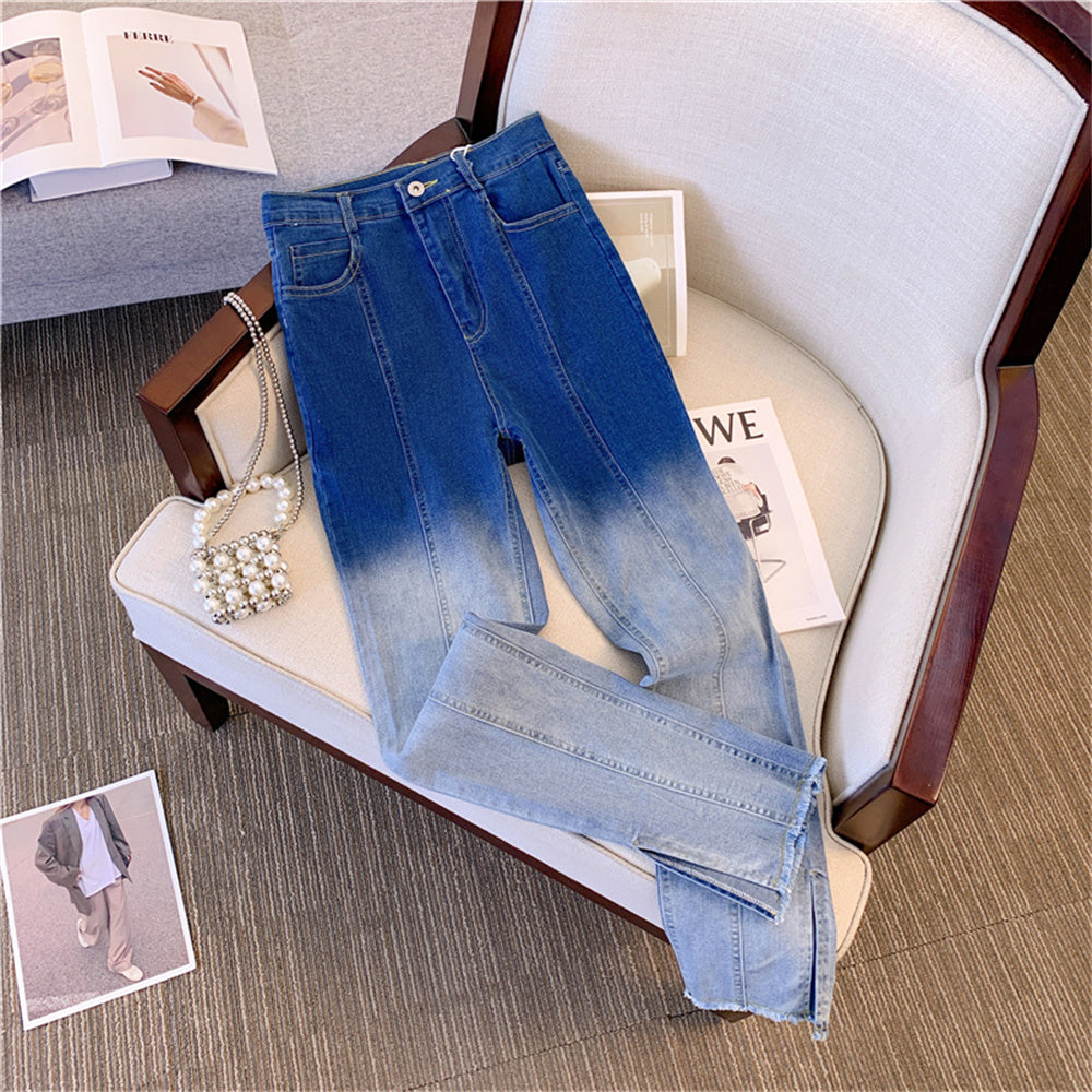 Design Sense Minority Fashion Denim Washed Denim Slimming Pants