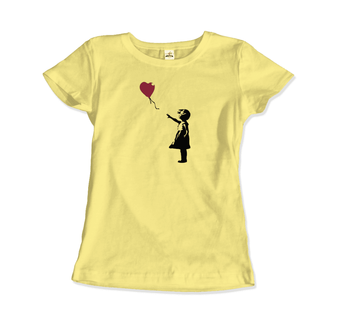 Banksy the Girl With a Red Balloon Artwork T-Shirt