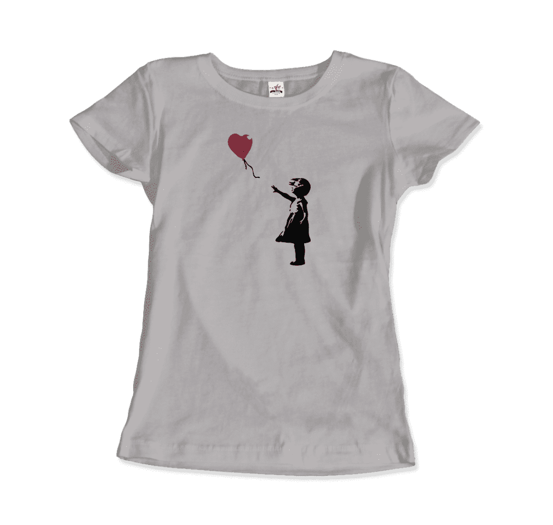 Banksy the Girl With a Red Balloon Artwork T-Shirt