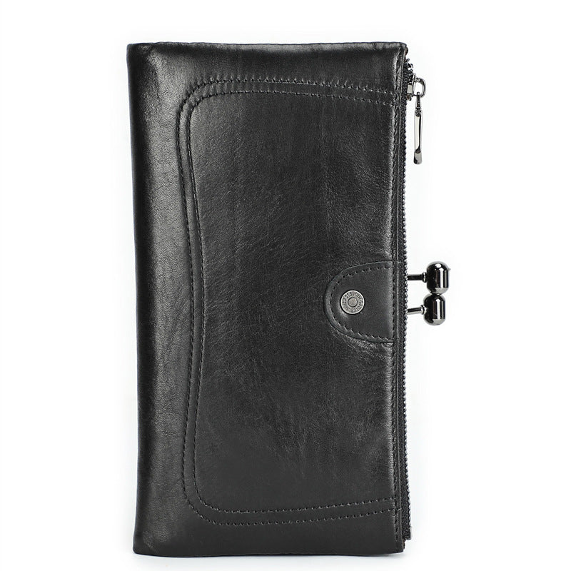 Black Angel First Layer Cowhide High-end Iron Women's Wallet